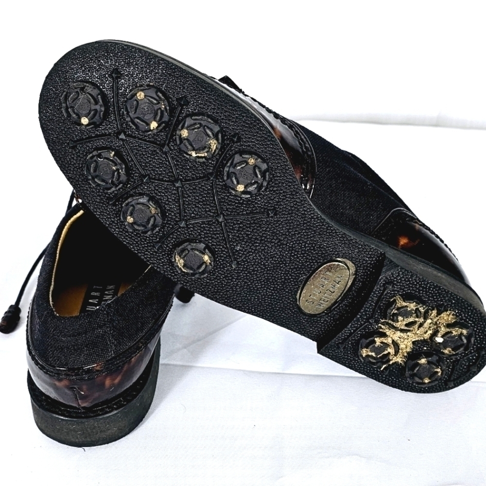 Stuart Weitzman Leopard Print Tortoise Kiltie Oxf… - image 6